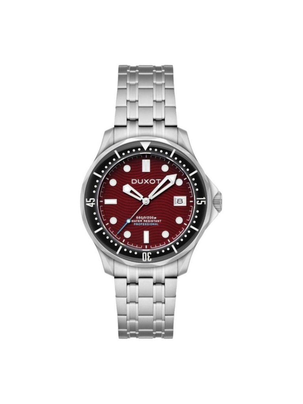 NWT Duxot Henri Diver Automatic Red Dial Men's Watch